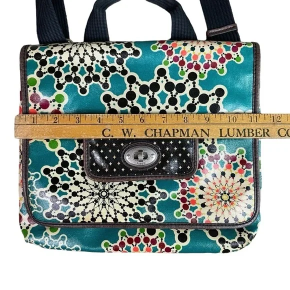 Fossil Keyper Leather Coated Crossbody Bag Floral Key-Per - Picture 6 of 8